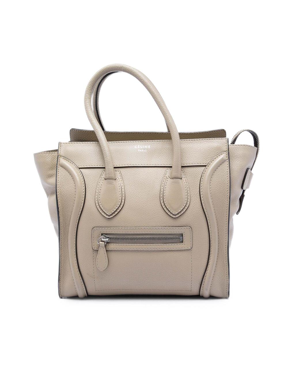 Celine Luggage Bag Grainy Leather Micro #366733C94B